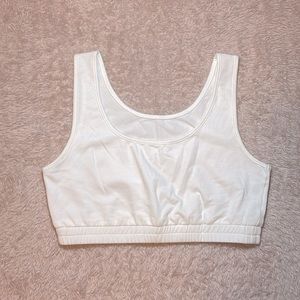 Comfortable White Crop Top, Size L